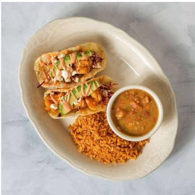 Les Allison's Shrimp Tacos.