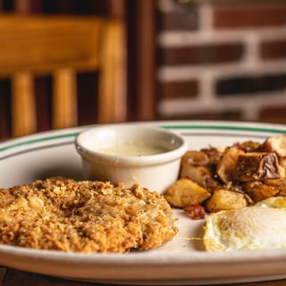 Country Fried Pork and Eggs